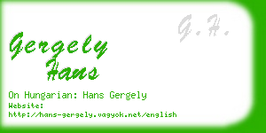 gergely hans business card